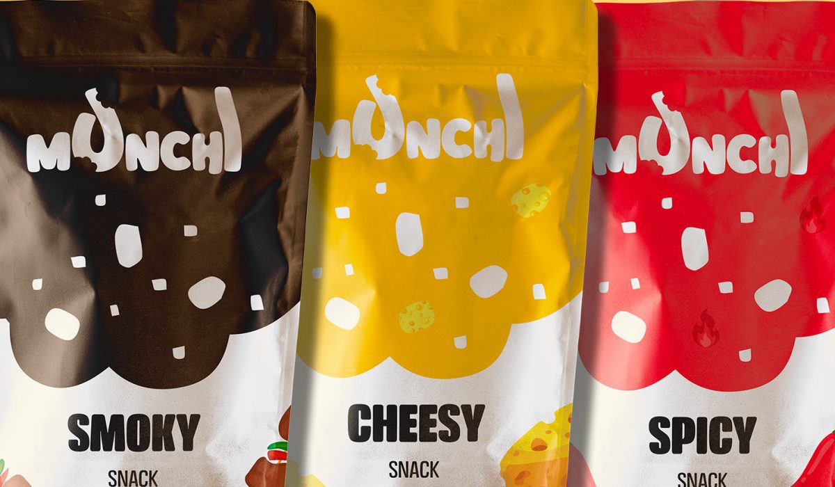 Trois Packaging de snacks Munchi