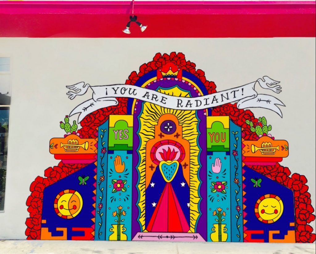 Capture d'écran du premier plan d'animation de la fresque You Are radiant