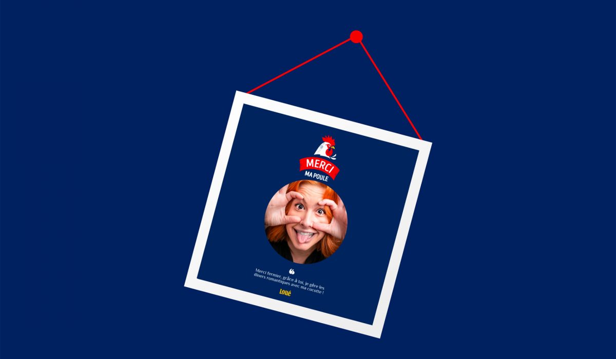 Mockup d'une photo de la borne Merci ma poule pour loUE